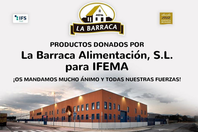 La Barraca Alimentación dona lotes de productos a IFEMA para ayudar en su lucha contra el coronavirus