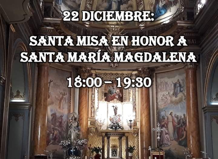 Santa Misa en honor a Santa María Magdalena - Novelda Digital